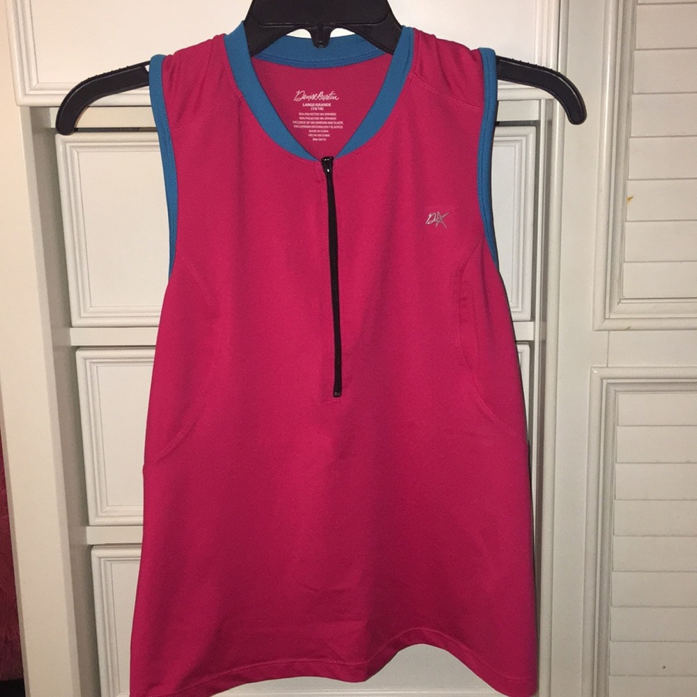 Denise Austin - Pink & Blue Sleeveless Top!!
